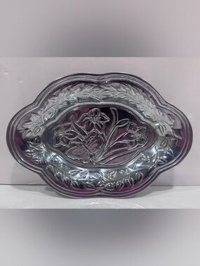 Lenox Butterfly Meadow 6.5β X9" Small Metal Serving Tray Serveware Floral Lily